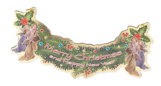 5"X13" Christmas and New Year Garland Shaped Banner