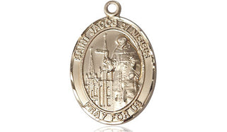 14kt Gold Filled Saint Jacob of Nisibis Medal Engraved Catholic Saint Jewelry