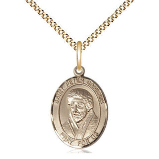 14kt Gold Filled Saint Peter Canisius Medal Religious Jewelry Engraved Catholic Saint Jewelry