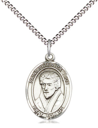Pewter Saint Peter Canisius Medal Religious Jewelry Engraved Catholic Saint Jewelry