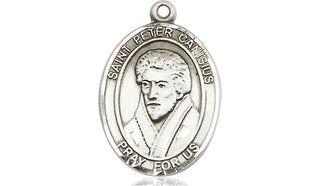 Sterling Silver Saint Peter Canisius Medal Religious Jewelry Engraved Catholic Saint Jewelry
