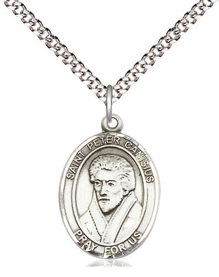 Sterling Silver Saint Peter Canisius Medal Religious Jewelry Engraved Catholic Saint Jewelry