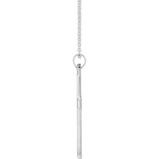Platinum Cross 18" Necklace 
