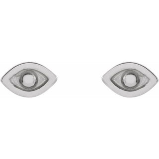 Platinum Evil Eye Earrings