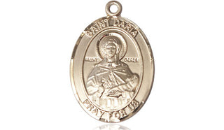 14kt Gold Saint Daria Medal Engraved Catholic Saint Jewelry