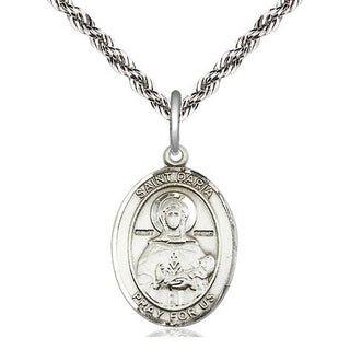 Sterling Silver Saint Daria Medal Religious Jewelry Engraved Catholic Saint Jewelry