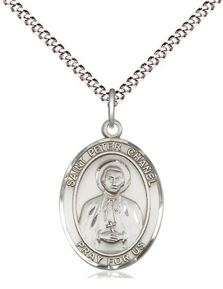 Sterling Silver Saint Peter Chanel Medal Religious Jewelry Engraved Catholic Saint Jewelry