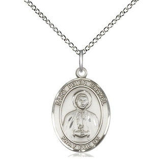 Sterling Silver Saint Peter Chanel Medal Religious Jewelry Engraved Catholic Saint Jewelry
