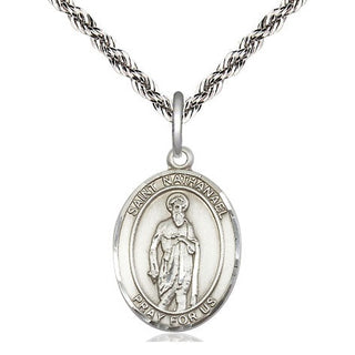 Sterling Silver Saint Nathanael Medal Religious Jewelry Engraved Catholic Saint Jewelry