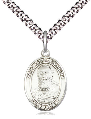 Pewter Saint Daniel Comboni Medal Religious Jewelry Engraved Catholic Saint Jewelry