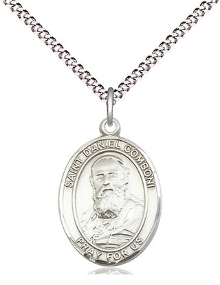 Sterling Silver Saint Daniel Comboni Medal Religious Jewelry Engraved Catholic Saint Jewelry