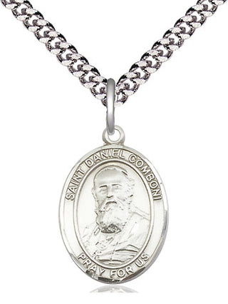 Sterling Silver Saint Daniel Comboni Medal Religious Jewelry Engraved Catholic Saint Jewelry