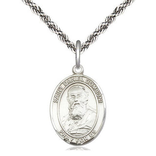 Sterling Silver Saint Daniel Comboni Medal Religious Jewelry Engraved Catholic Saint Jewelry