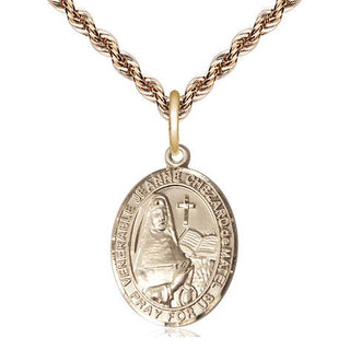 14kt Gold Filled Jeanne Chezard de Matel Medal Religious Jewelry Engraved Catholic Saint Jewelry