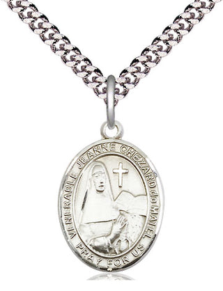 Pewter Jeanne Chezard de Matel Medal Religious Jewelry Engraved Catholic Saint Jewelry