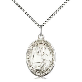 Sterling Silver Jeanne Chezard de Matel Medal Religious Jewelry Engraved Catholic Saint Jewelry