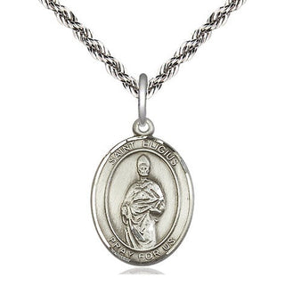 Sterling Silver Saint Eligius Medal Religious Jewelry Engraved Catholic Saint Jewelry