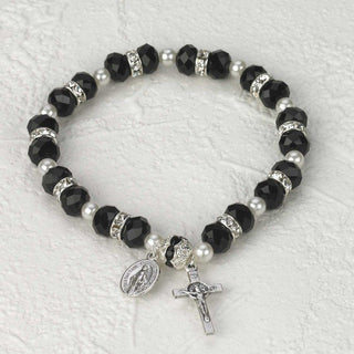Italian Crystal Bracelet- Black