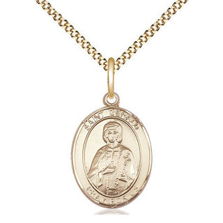 14kt Gold Filled Saint Gerald Medal Religious Jewelry Engraved Catholic Saint Jewelry