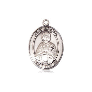 Sterling Silver Saint Gerald Medal Religious Jewelry Engraved Catholic Saint Jewelry