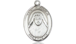 Pewter Saint Alphonsa Medal Engraved Catholic Saint Jewelry