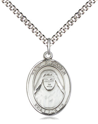Pewter Saint Alphonsa Medal Religious Jewelry Engraved Catholic Saint Jewelry