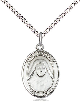 Sterling Silver Saint Alphonsa Medal Religious Jewelry Engraved Catholic Saint Jewelry