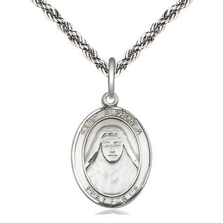 Sterling Silver Saint Alphonsa Medal Religious Jewelry Engraved Catholic Saint Jewelry