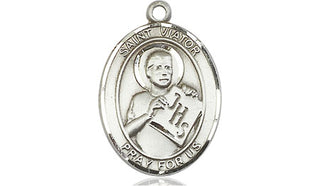 Sterling Silver Saint Viator of Bergamo Medal Religious Jewelry Engraved Catholic Saint Jewelry