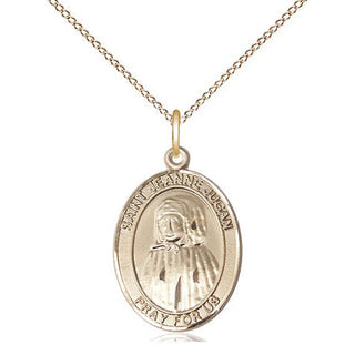 14kt Gold Filled Saint Jeanne Jugan Medal Religious Jewelry Engraved Catholic Saint Jewelry