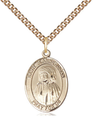 14kt Gold Filled Saint Jeanne Jugan Medal Religious Jewelry Engraved Catholic Saint Jewelry