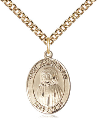 14kt Gold Filled Saint Jeanne Jugan Medal Religious Jewelry Engraved Catholic Saint Jewelry
