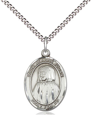 Sterling Silver Saint Jeanne Jugan Medal Religious Jewelry Engraved Catholic Saint Jewelry