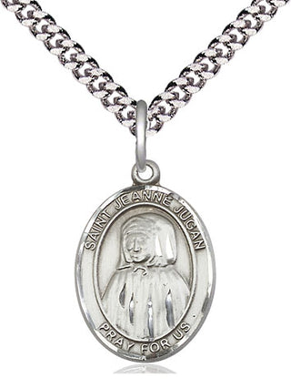 Sterling Silver Saint Jeanne Jugan Medal Religious Jewelry Engraved Catholic Saint Jewelry