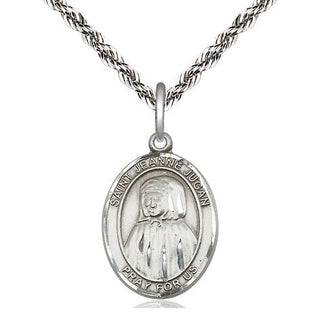 Sterling Silver Saint Jeanne Jugan Medal Religious Jewelry Engraved Catholic Saint Jewelry