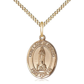 14kt Gold Filled Our Lady of Kibeho Medal Religious Jewelry Engraved Catholic Saint Jewelry