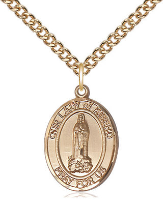 14kt Gold Filled Our Lady of Kibeho Medal Religious Jewelry Engraved Catholic Saint Jewelry