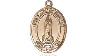 14kt Gold Our Lady of Kibeho Medal Engraved Catholic Saint Jewelry