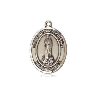 Sterling Silver Our Lady of Kibeho Medal Engraved Catholic Saint Jewelry