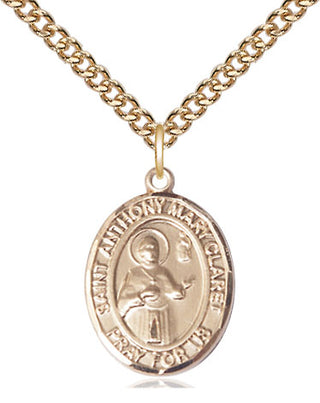 14kt Gold Filled Saint Anthony Mary Claret Medal Religious Jewelry Engraved Catholic Saint Jewelry