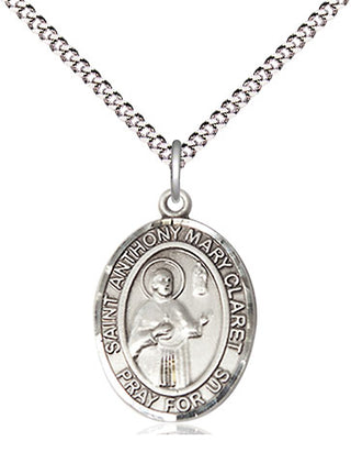 Sterling Silver Saint Anthony Mary Claret Medal Religious Jewelry Engraved Catholic Saint Jewelry