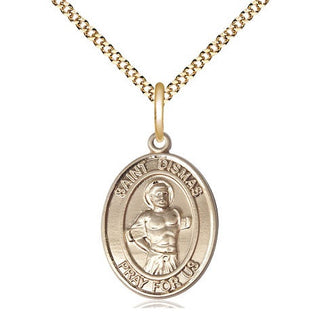 14kt Gold Filled Saint Dismas Medal Religious Jewelry Engraved Catholic Saint Jewelry