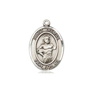 Sterling Silver Saint Dismas Medal Religious Jewelry Engraved Catholic Saint Jewelry