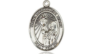 Pewter Saint Margaret Mary Alacoque Medal Engraved Catholic Saint Jewelry