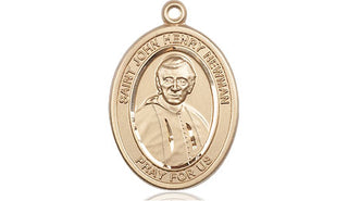 14kt Gold Blessed John Henry Newman Medal Engraved Catholic Saint Jewelry