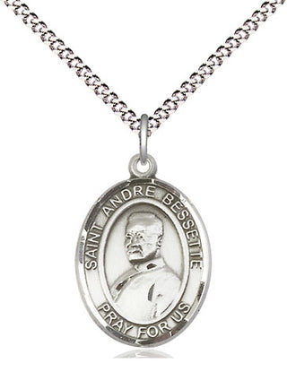 Pewter Saint Andre Bessette Medal Religious Jewelry Engraved Catholic Saint Jewelry