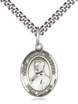 Pewter Saint Andre Bessette Medal Religious Jewelry Engraved Catholic Saint Jewelry
