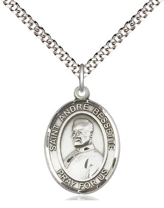 Sterling Silver Saint Andre Bessette Medal Religious Jewelry Engraved Catholic Saint Jewelry