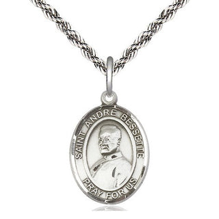 Sterling Silver Saint Andre Bessette Medal Religious Jewelry Engraved Catholic Saint Jewelry
