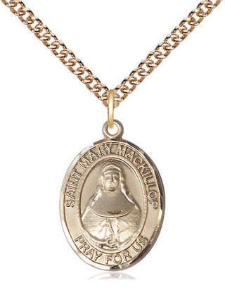 14kt Gold Filled Saint Mary Mackillop Medal Religious Jewelry Engraved Catholic Saint Jewelry
